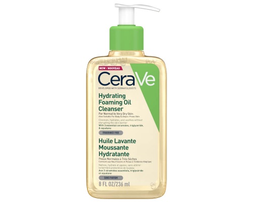 CeraVe Hydrating Foaming Oil Cleanser Λάδι Καθαρισμού για Κανονικό έως πολύ Ξηρό Δέρμα, 236ml CeraVe Hydrating Foaming Oil Cleanser Λάδι Καθαρισμού για Κανονικό έως πολύ Ξηρό Δέρμα, 236ml