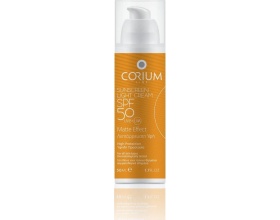 Corium Line Sunscreen Light Cream Matte Effect SPF50 Λεπτόρρευστη Αντηλιακή Κρέμα Προσώπου, 50ml