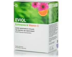 Eviol, Echinacea & Vitamin C, Συμπλήρωμα Διατροφής με Εχινάκεια & Βιταμίνη C, 60 caps 