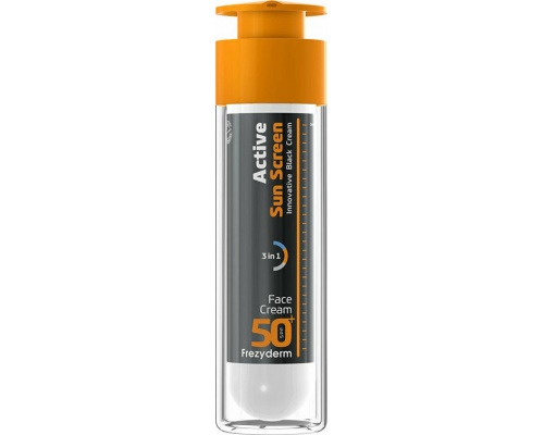 Frezyderm Active Sun Screen Innovative Black Cream SPF50+ Αντηλιακή Κρέμα Προσώπου με Ενεργό Άνθρακα, 50ml Frezyderm Active Sun Screen Innovative Black Cream SPF50+ Αντηλιακή Κρέμα Προσώπου με Ενεργό Άνθρακα, 50ml