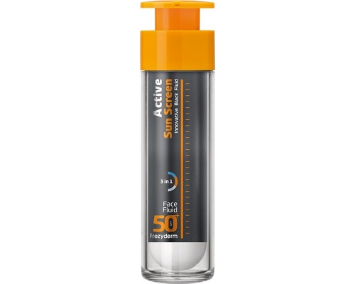 Frezyderm Active Sun Screen Innovative Black Fluid SPF50+ Λεπτόρρευστη Αντηλιακή Κρέμα Προσώπου με Ενεργό Άνθρακα, 50ml Frezyderm Active Sun Screen Innovative Black Fluid SPF50+ Λεπτόρρευστη Αντηλιακή Κρέμα Προσώπου με Ενεργό Άνθρακα, 50ml