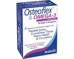 Health Aid Osteoflex & OMEGA-3 Dual Pack Συμπλήρωμα διατροφής για υγιείς αρθρώσεις και χόνδρους 30 ταμπλέτες & 30 κάψουλες Health Aid Osteoflex & OMEGA-3 Dual Pack Συμπλήρωμα διατροφής για υγιείς αρθρώσεις και χόνδρους 30 ταμπλέτες & 30 κάψουλες