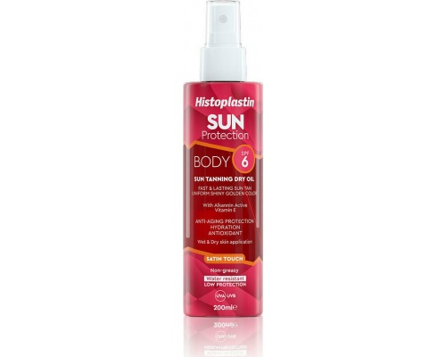 Histoplastin Sun Protection Body Sun Tanning Dry Oil SPF6 Αντηλιακό Ξηρό Λάδι Μαυρίσματος, 200ml  Histoplastin Sun Protection Body Sun Tanning Dry Oil SPF6 Αντηλιακό Ξηρό Λάδι Μαυρίσματος, 200ml