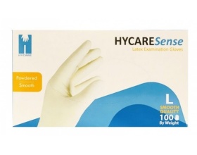 HycareSense Latex Examination Gloves Εξεταστικά Γάντια Νο Large, 100τμχ