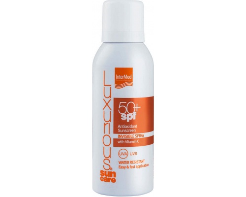 Intermed Luxurious Sun Care Antioxidant Sunscreen Invisible Spray SPF50+ Διάφανο Αντηλιακό Σπρέι Σώματος με Αντιοξειδωτική Σύνθεση, 100ml   Intermed Luxurious Sun Care Antioxidant Sunscreen Invisible Spray SPF50+ Διάφανο Αντηλιακό Σπρέι Σώματος με Αντιοξειδωτική Σύνθεση, 100ml