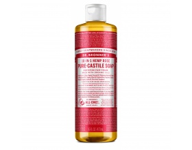 DR.BRONNER'S 18-IN-1 ROSE  Pure Castile Soap Αγνό Υγρό Σαπούνι με γλυκό άρωμα φρεσκάδας και λουλουδιών 473ml