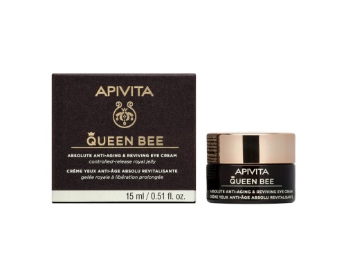 Apivita Queen Bee Absolute Anti-Aging & Reviving Eye Cream Κρέμα Ματιών Απόλυτης Αντιγήρανσης & Αναζωογόνησης, 15ml Apivita Queen Bee Absolute Anti-Aging & Reviving Eye Cream Κρέμα Ματιών Απόλυτης Αντιγήρανσης & Αναζωογόνησης, 15ml