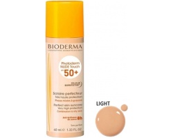 Bioderma Photoderm Nude Touch SPF50+ Light Αντηλιακή Κρέμα Προσώπου με Χρώμα, 40ml  Bioderma Photoderm Nude Touch SPF50+ Light Αντηλιακή Κρέμα Προσώπου με Χρώμα, 40ml