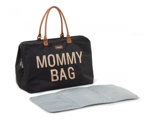 Childhome, Mommy Bag, Τσάντα Μαιευτηρίου με Στρωματάκι Αλλαγής, CWMBBBLGO, Black/Gold, 1τμχ.