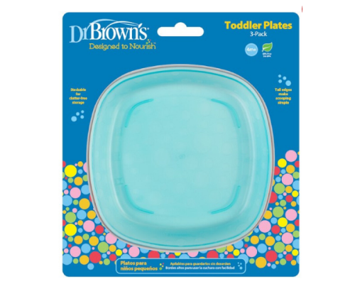 Dr. Brown's Toddler Plates, Πιάτα Ρηχά,4m+, TF022, 3τεμ. Dr. Brown's Toddler Plates, Πιάτα Ρηχά,4m+, TF022, 3τεμ.