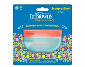 Dr. Brown's Scoop A Bowl, Παιδικό Μπόλ Φαγητού, 4m+, TF021, 2τεμ.