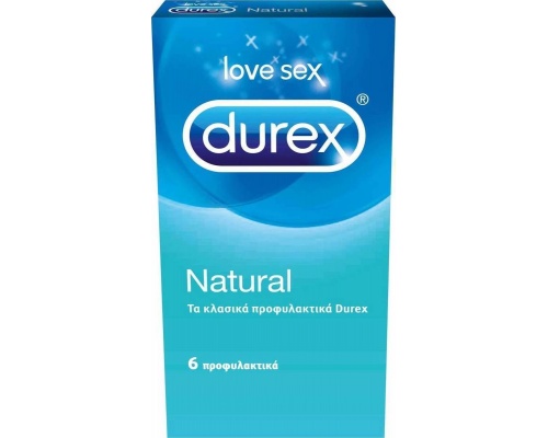 Durex Natural Κλασικά Προφυλακτικά, 6τμχ Durex Natural Κλασικά Προφυλακτικά, 6τμχ