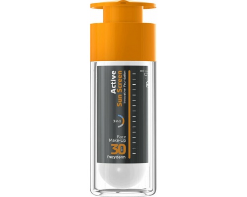 Frezyderm Active Sun Screen Innovative Foundation Cream SPF30+ Aντηλιακό Make Up Προσώπου, 30ml Frezyderm Active Sun Screen Innovative Foundation Cream SPF30+ Aντηλιακό Make Up Προσώπου, 30ml