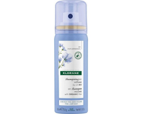 Klorane Dry Shampoo with Linum Ξηρό Σαμπουάν με Ίνες Βιολογικού Λιναριού για Όγκο, 50ml Klorane Dry Shampoo with Linum Ξηρό Σαμπουάν με Ίνες Βιολογικού Λιναριού για Όγκο, 50ml