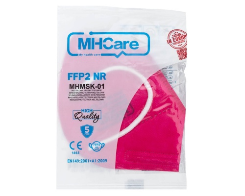 MHCare Μάσκα Προστασίας Προσώπου FFP2 NR σε Χρώμα Φούξια, 1τμχ MHCare Μάσκα Προστασίας Προσώπου FFP2 NR σε Χρώμα Φούξια, 1τμχ