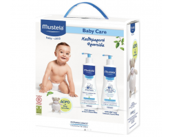 Mustela Baby Care Πακέτο Απαλό Αφροντούς Για Σώμα & Μαλλιά 500ml & Κρέμα Ενυδάτωσης 500ml &Δώρο Αρκουδάκι.