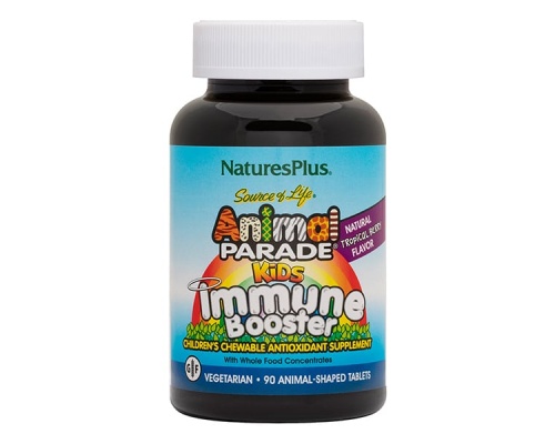 NATURE'S PLUS Animal Parade Kids Immune Booster Για την προστασία & άριστη λειτουργία του ανοσοποιητικού συστήματος των παιδιών 90 Μασώμενων ταμπλετών NATURE'S PLUS Animal Parade Kids Immune Booster Για την προστασία & άριστη λειτουργία του ανοσοποιητικού συστήματος των παιδιών 90 Μασώμενων ταμπλετών