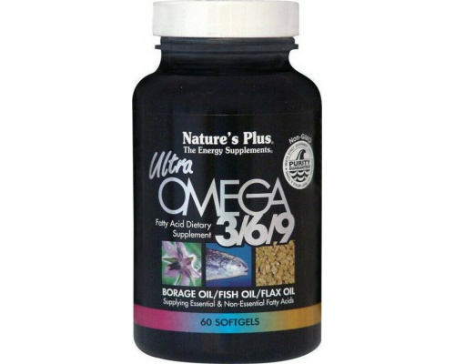 Nature's Plus Ultra Omega 3/6/9 Συμπλήρωμα Διατροφής με Ωμέγα 3/6/9 Λιπαρά Οξέα για την Υγεία του Καρδιαγγειακού Συστήματος, 60 μαλακές κάψουλες Nature's Plus Ultra Omega 3/6/9 Συμπλήρωμα Διατροφής με Ωμέγα 3/6/9 Λιπαρά Οξέα για την Υγεία του Καρδιαγγειακού Συστήματος, 60 μαλακές κάψουλες