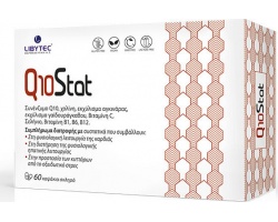 Libytec Q10Stat Συμπλήρωμα Διατροφής για την Καλή Λειτουργία της Καρδιάς & του Ήπατος, 60 κάψουλες Libytec Q10Stat Συμπλήρωμα Διατροφής για την Καλή Λειτουργία της Καρδιάς & του Ήπατος, 60 κάψουλες