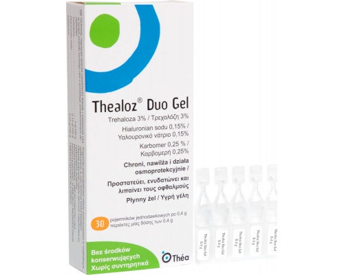 Thea Thealoz Duo Gel Οφθαλμικές Σταγόνες σε Μορφή Γέλης, 30x0.4gr Thea Thealoz Duo Gel Οφθαλμικές Σταγόνες σε Μορφή Γέλης, 30x0.4gr
