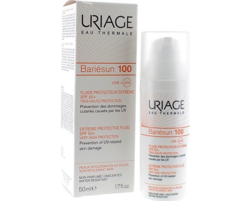 Uriage Bariesun 100 Extreme Protective Fluid SPF50+ Αντηλιακή Λεπτόρρευστη Κρέμα, 50ml Uriage Bariesun 100 Extreme Protective Fluid SPF50+ Αντηλιακή Λεπτόρρευστη Κρέμα, 50ml