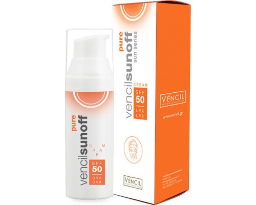 Vencil Sunoff Pure Cream SPF50 Αντηλιακή Κρέμα Προσώπου, 50ml Vencil Sunoff Pure Cream SPF50 Αντηλιακή Κρέμα Προσώπου, 50ml