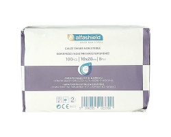 Alfashield Gauze Swabs Non Sterile Κομπρέσες Γάζας Μη Αποστειρωμένες 10x20cm 8ply, 100τμχ Alfashield Gauze Swabs Non Sterile Κομπρέσες Γάζας Μη Αποστειρωμένες 10x20cm 8ply, 100τμχ