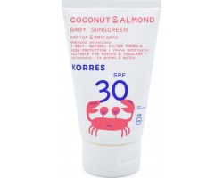 Korres Coconut & Almond Baby Sunscreen SPF30 Βρεφικό Αντηλιακό για Πρόσωπο & Σώμα, 100ml 