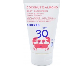 Korres Coconut & Almond Baby Sunscreen SPF30 Βρεφικό Αντηλιακό για Πρόσωπο & Σώμα, 100ml 