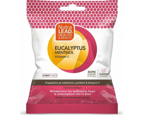 Nutralead Cough Candies Καραμέλες για τον Ερεθισμένο Λαιμό & τον Βήχα με Γεύση Κεράσι, 40gr Nutralead Cough Candies Καραμέλες για τον Ερεθισμένο Λαιμό & τον Βήχα με Γεύση Κεράσι, 40gr