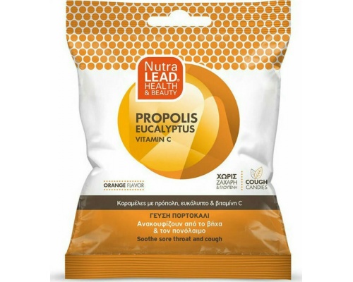 Nutralead Cough Candies Καραμέλες για τον Ερεθισμένο Λαιμό & τον Βήχα με Γεύση Πορτοκάλι, 40gr