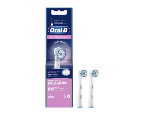 Oral-B Sensitive Clean Ultra Thin Ανταλλακτικές Κεφαλές Ηλεκτρικής Οδοντόβουρτσας, 2τμχ Oral-B Sensitive Clean Ultra Thin Ανταλλακτικές Κεφαλές Ηλεκτρικής Οδοντόβουρτσας, 2τμχ