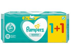 Pampers Sensitive Μωρομάντηλα 52Τμχ, 1+1 Δώρο, 104 Τεμάχια. Pampers Sensitive Μωρομάντηλα 52Τμχ, 1+1 Δώρο, 104 Τεμάχια.