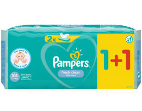 Pampers Fresh Clean Μωρομάντηλα 52τμχ, 1+1 Δώρο, 104τμχ. Pampers Fresh Clean Μωρομάντηλα 52τμχ, 1+1 Δώρο, 104τμχ.