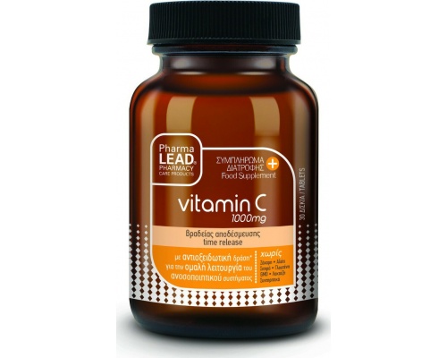 Pharmalead Vitamin C 1000mg Συμπλήρωμα Διατροφής για την Ομαλή Λειτουργία του Ανοσοποιητικού, 30 δισκία Pharmalead Vitamin C 1000mg Συμπλήρωμα Διατροφής για την Ομαλή Λειτουργία του Ανοσοποιητικού, 30 δισκία