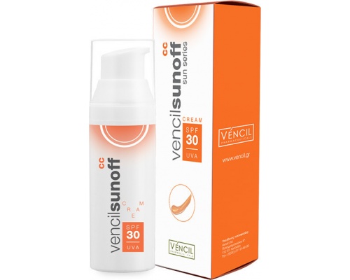 Vencil Sun Sunoff CC Cream SPF30 Ματ Αντηλιακό Make Up Προσώπου, 50ml Vencil Sun Sunoff CC Cream SPF30 Ματ Αντηλιακό Make Up Προσώπου, 50ml