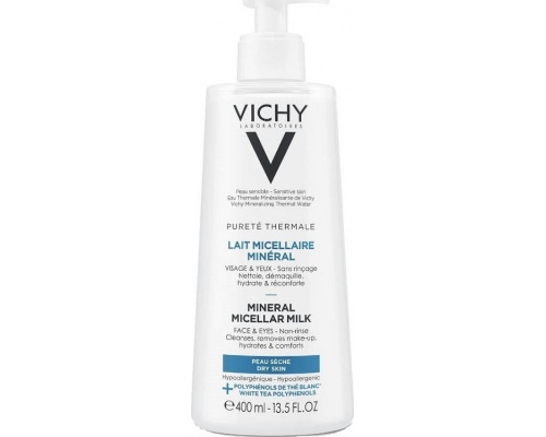 Vichy Purete Thermale Mineral Micellar Milk Γαλάκτωμα Καθαρισμού για Πρόσωπο & Μάτια, 400ml Vichy Purete Thermale Mineral Micellar Milk Γαλάκτωμα Καθαρισμού για Πρόσωπο & Μάτια, 400ml