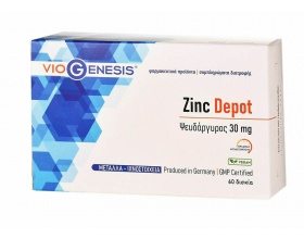 Viogenesis Zinc Depot 30mg Συμπλήρωμα Διατροφής με Ψευδάργυρο, 60 δισκία Viogenesis Zinc Depot 30mg Συμπλήρωμα Διατροφής με Ψευδάργυρο, 60 δισκία