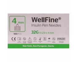 Ambitas Wellfine Insulin Pen Needles Βελόνες για Πένα Ινσουλίνης 32Gx4mm, 100τμχ Ambitas Wellfine Insulin Pen Needles Βελόνες για Πένα Ινσουλίνης 32Gx4mm, 100τμχ