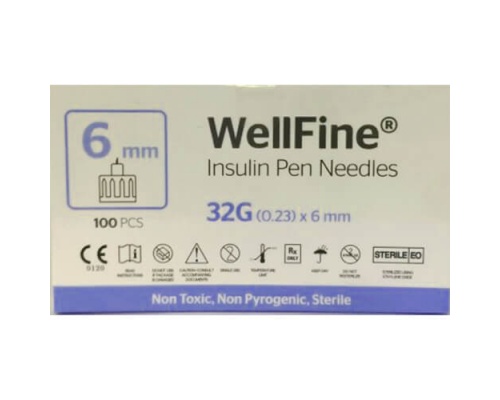 Ambitas Wellfine Insulin Pen Needles Βελόνες για Πένα Ινσουλίνης 32Gx6mm, 100τμχ Ambitas Wellfine Insulin Pen Needles Βελόνες για Πένα Ινσουλίνης 32Gx6mm, 100τμχ