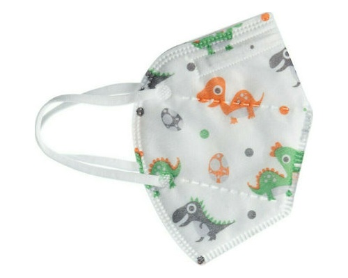 Welooo Παιδική Μάσκα Προστασίας Προσώπου FFP2 Δεινοσαυράκια, 1τμχ
