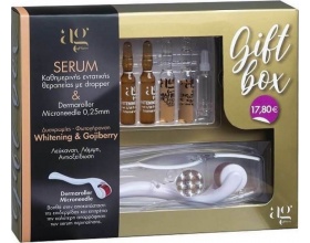 Ag Pharm Gift Box Serum & Derma Roller Σετ Περιποίησης με Αμπούλες για Δυσχρωμίες-Φωτογήρανση 5τμχ & Συσκευή Μασάζ Προσώπου 0.25mm 1τμχ