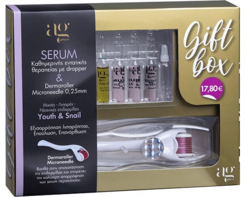 Ag Pharm Gift Box Serum & Derma Roller Σετ Περιποίησης με Αμπούλες για Μεικτές,Λιπαρές & Νεανικές Επιδερμίδες 5τμχ & Συσκευή Μασάζ Προσώπου 0.25mm 1τμχ Ag Pharm Gift Box Serum & Derma Roller Σετ Περιποίησης με Αμπούλες για Μεικτές,Λιπαρές & Νεανικές Επιδερμίδες 5τμχ & Συσκευή Μασάζ Προσώπου 0.25mm 1τμχ