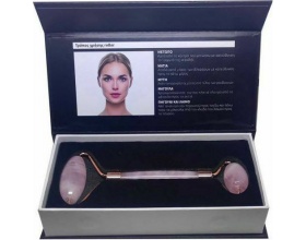 Ag Pharm Facial Rose Quartz Roller Ρόλερ Ροζ Χαλαζία για Μασάζ Προσώπου, 1τμχ