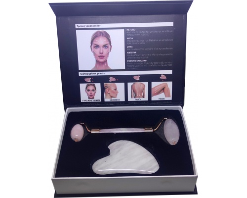 Ag Pharm Facial Rose Quartz Roller & Gua Sha Ρόλερ & Πέτρα Ροζ Χαλαζία για Μασάζ Προσώπου, 1τμχ Ag Pharm Facial Rose Quartz Roller & Gua Sha Ρόλερ & Πέτρα Ροζ Χαλαζία για Μασάζ Προσώπου, 1τμχ