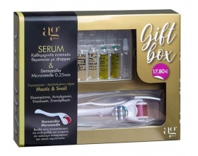 Ag Pharm Gift Box Serum & Derma Roller Σετ Περιποίησης με Αμπούλες για Ευρυαγγείες & Διεσταλμένους Πόρους 5τμχ & Συσκευή Μασάζ Προσώπου 0.25mm 1τμχ