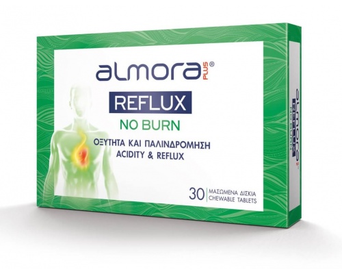 Elpen Almora Plus Reflux No Burn Συμπλήρωμα Διατροφής για την Οξύτητα & την Παλινδρόμηση, 30 μασώμενα δισκία Elpen Almora Plus Reflux No Burn Συμπλήρωμα Διατροφής για την Οξύτητα & την Παλινδρόμηση, 30 μασώμενα δισκία