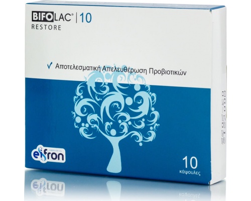 Bifolac Restore Probiotics Adult Συμπλήρωμα Διατροφής για την Αποκατάσταση της Εντερικής Χλωρίδας, 10 κάψουλες Bifolac Restore Probiotics Adult Συμπλήρωμα Διατροφής για την Αποκατάσταση της Εντερικής Χλωρίδας, 10 κάψουλες