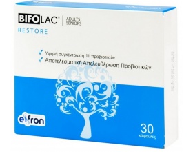 Bifolac Restore Probiotics Adult Συμπλήρωμα Διατροφής για την Αποκατάσταση της Εντερικής Χλωρίδας, 30 κάψουλες