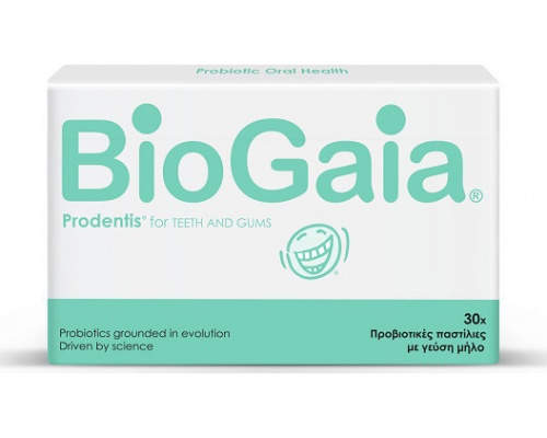BioGaia Prodentis for Teeth & Gums Προβιοτικές Παστίλιες με Γεύση Μήλο, 30τμχ BioGaia Prodentis for Teeth & Gums Προβιοτικές Παστίλιες με Γεύση Μήλο, 30τμχ